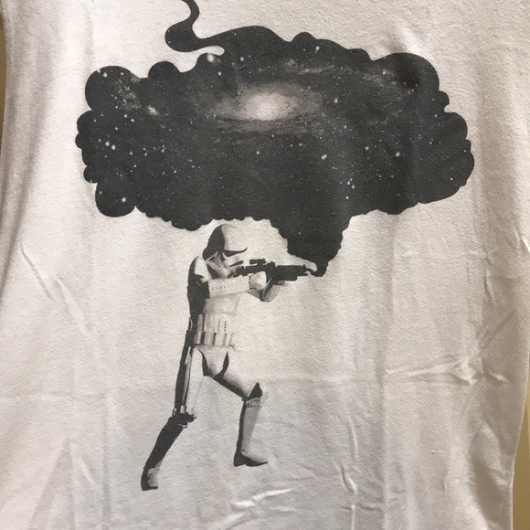 ❌SOLD❌Faded star wars storm trooper muscle tee - Picture 2 of 6